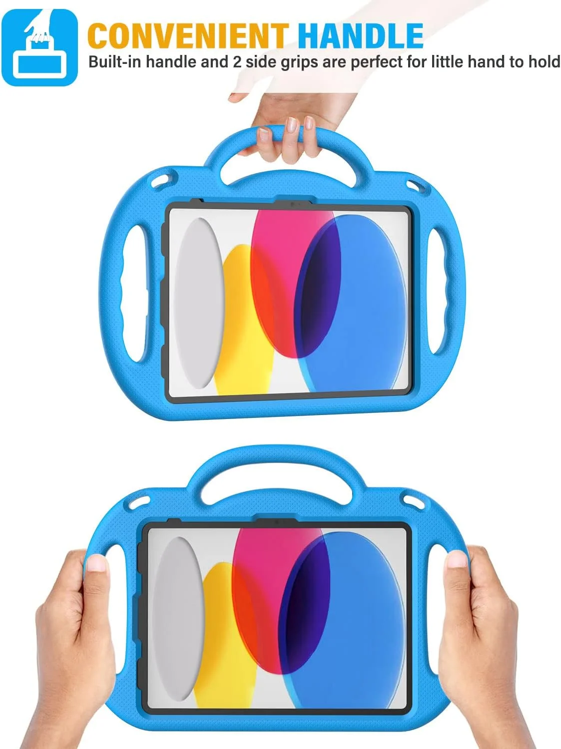 کیف کودکانه SUPLIK مناسب برای آیپد نسل 10 و ایر 11 اینچ (M2) 2024 و ایر نسل 5/4 10.9 اینچ و پرو 11، کیف بادوام و ضد ضربه با بند شانه ای، دسته و پایه برای تبلت های 10.9 و 11 اینچی اپل آیپد، آبی کیف کودکانه SUPLIK مناسب برای آیپد نسل 10 و ایر 11 اینچ (M2) 2024 و ایر نسل 5/4 10.9 اینچ و پرو 11، کیف بادوام و ضد ضربه با بند شانه ای، دسته و پایه برای تبلت های 10.9 و 11 اینچی اپل آیپد، آبی