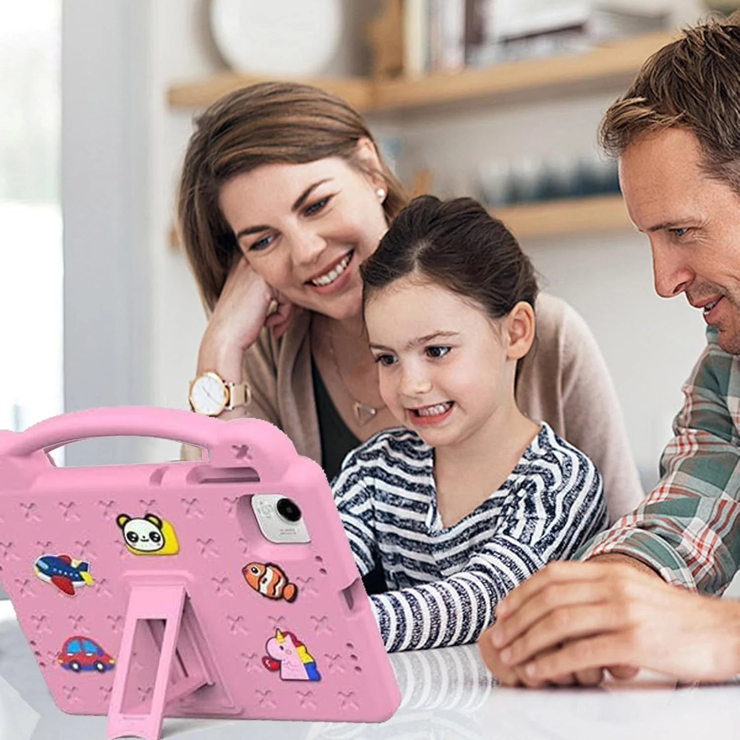 کیف تبلت کودکانه Lukione سازگار با Apple iPad Air 11 اینچی M3 2025 (11 اینچ)، کاور محافظ سبک و ضد ضربه با پایه دسته دار، طراحی زیبا و DIY (صورتی) کیف تبلت کودکانه Lukione سازگار با Apple iPad Air 11 اینچی M3 2025 (11 اینچ)، کاور محافظ سبک و ضد ضربه با پایه دسته دار، طراحی زیبا و DIY (صورتی)