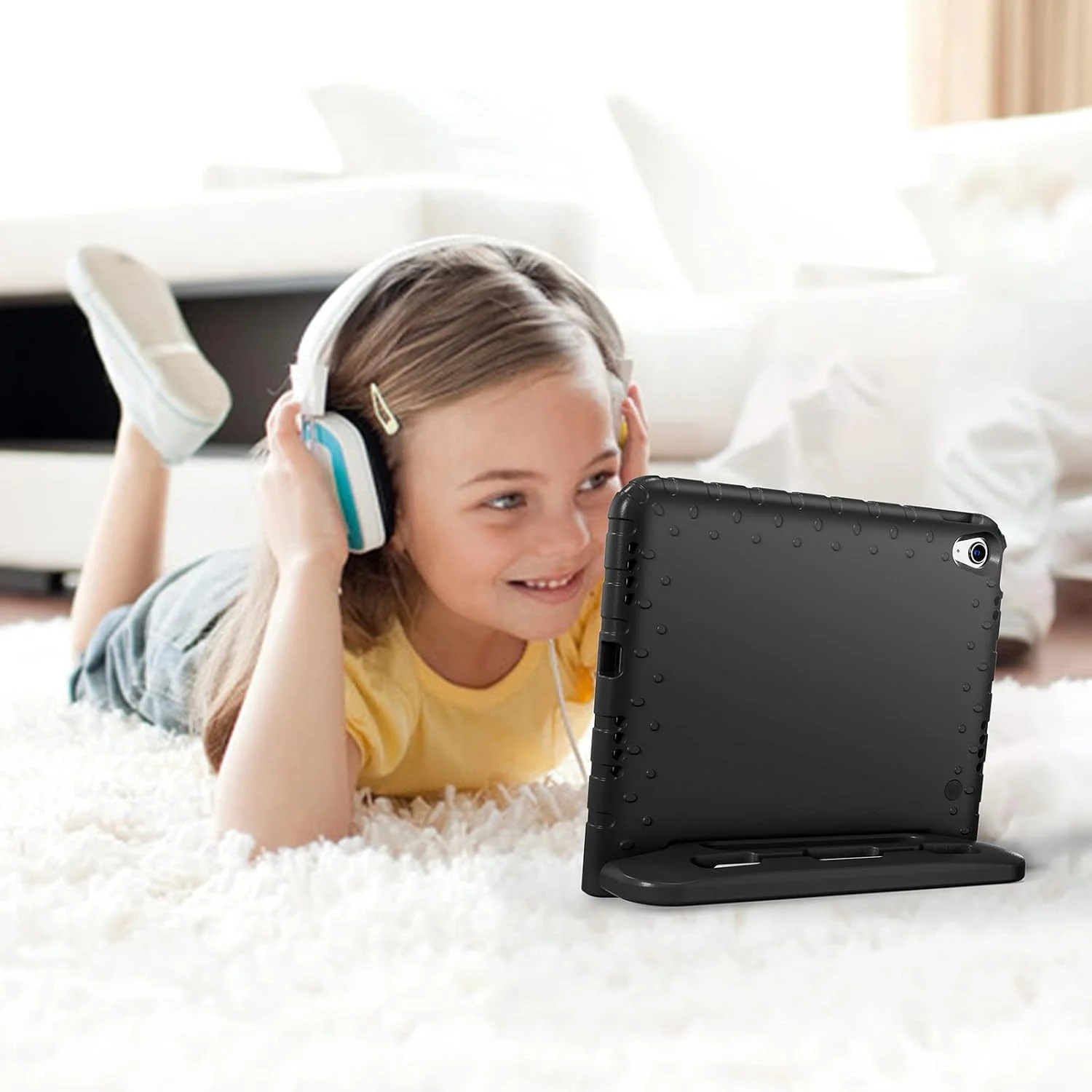 کاور محافظ کودکانه پروکیس برای آیپد نسل 11 مدل A16 سال 2025 / آیپد نسل 10 سال 2022 به همراه جای قلم، کاور سبک و ضد ضربه آیپد 11/10 با دسته تاشو و استند برای کودکان - مشکی کاور محافظ کودکانه پروکیس برای آیپد نسل 11 مدل A16 سال 2025 / آیپد نسل 10 سال 2022 به همراه جای قلم، کاور سبک و ضد ضربه آیپد 11/10 با دسته تاشو و استند برای کودکان - مشکی