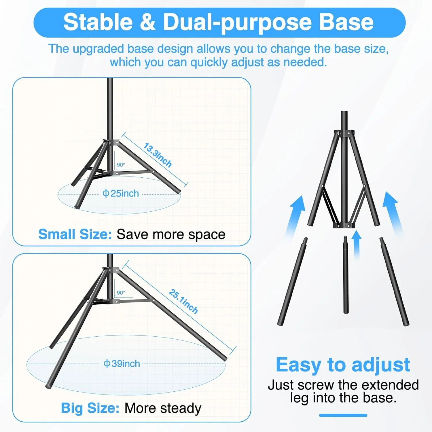 پایه نگهدارنده پس زمینه پرتابل مدل T شکل ایمارت، 1.5x2.6 متر، قابل تنظیم برای عکاسی، مناسب برای مهمانی ها، بنرها و عکس برداری پایه نگهدارنده پس زمینه پرتابل مدل T شکل ایمارت، 1.5x2.6 متر، قابل تنظیم برای عکاسی، مناسب برای مهمانی ها، بنرها و عکس برداری