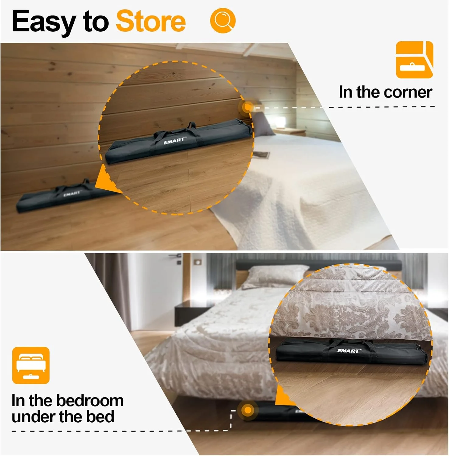 پایه بنر EMART، کیت پشتیبانی پس زمینه قابل تنظیم و سنگین 2.4x2.4 متری برای عکاسی، نمایشگاه تجاری، غرفه عکس