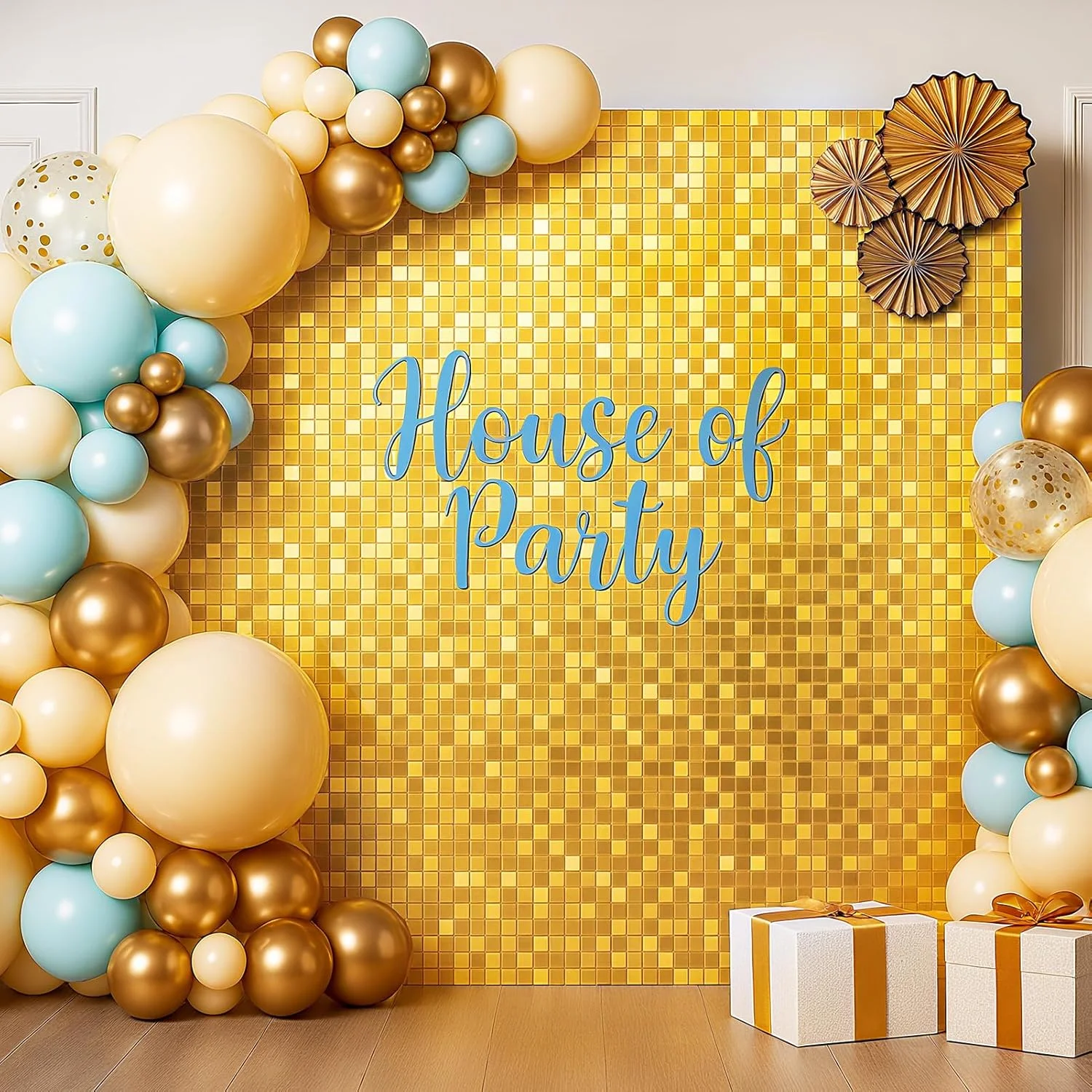 پس زمینه دیوار پولکی طلایی ایمارت، 12 عدد پنل پولکی سفارشی، پس زمینه تزئینات براق برای عروسی، جشن فارغ التحصیلی، تولد، ولنتاین، دیسکو، سالگرد پس زمینه دیوار پولکی طلایی ایمارت، 12 عدد پنل پولکی سفارشی، پس زمینه تزئینات براق برای عروسی، جشن فارغ التحصیلی، تولد، ولنتاین، دیسکو، سالگرد