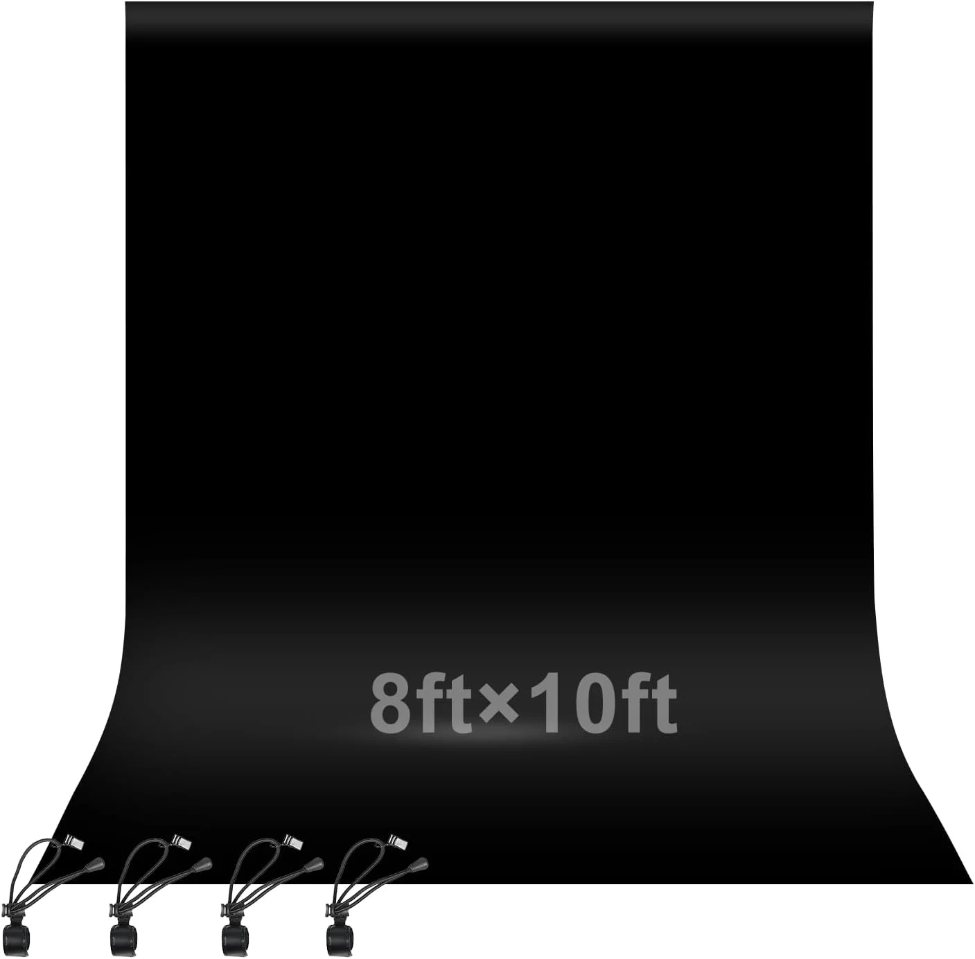 پس زمینه مشکی EMART ابعاد 2.4x3 متر، پرده پس زمینه عکس برای عکاسی، پارچه پس زمینه برای مهمانی ها، پرده، ورق پارچه پلی استر برای استودیو فیلمبرداری و عکاسی پرتره