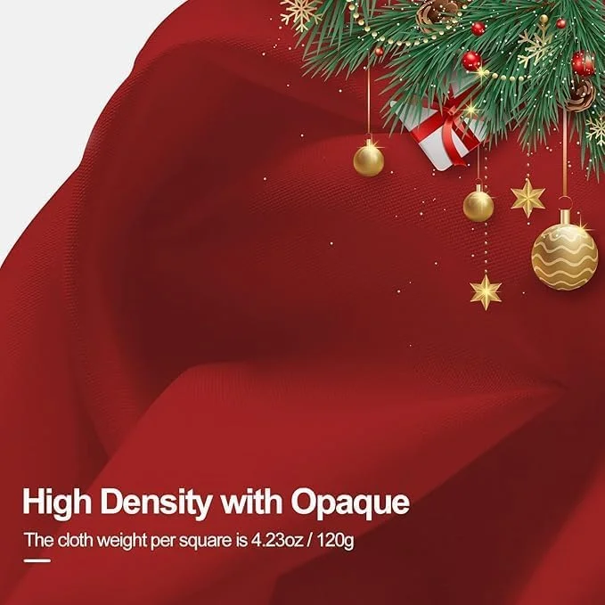 EMART Photo Red Backdrop Curtain, 6 x 9 ft Photography Red Background Fabric Cloth, Back Drops Pack for Photoshoot Party Birthday Events