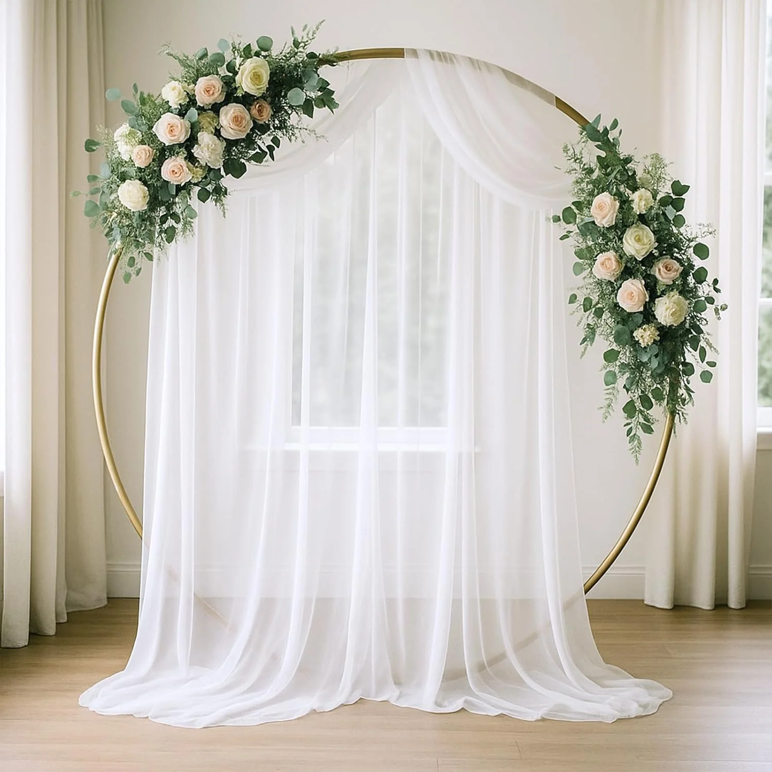 پرده پس زمینه بژ ایمارت، 1.5x3 متر، پارچه حریر برای تزئینات صحنه عروسی و مهمانی ها، پارچه پس زمینه نرم و لطیف برای عکاسی جشن تولد و نوزاد