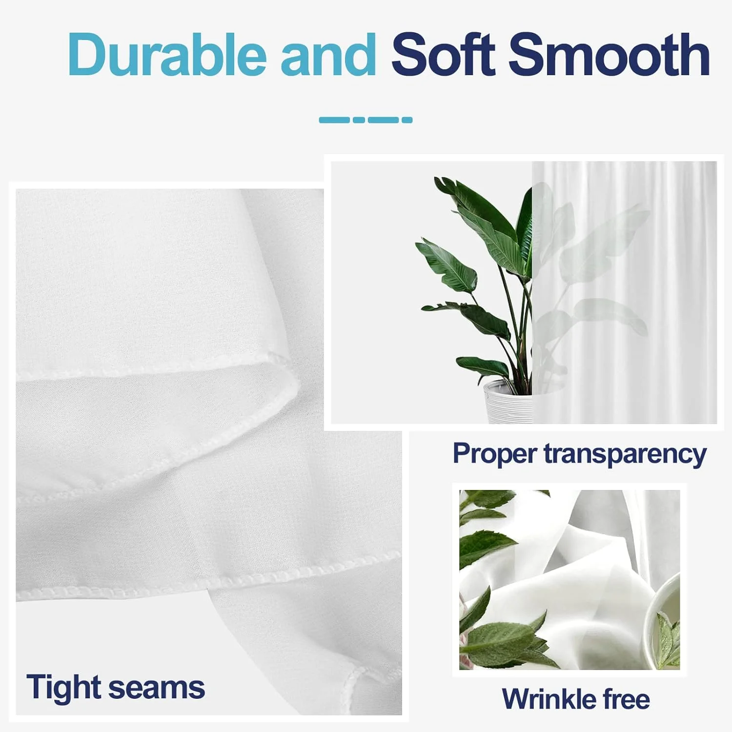 پرده پس زمینه سفید EMART، 3 در 3 متر / 10 در 10 فوت پارچه توری شیفون برای تزئینات صحنه عروسی مهمانی ها، پارچه پس زمینه نرم و صاف برای عکاسی جشن تولد نوزاد