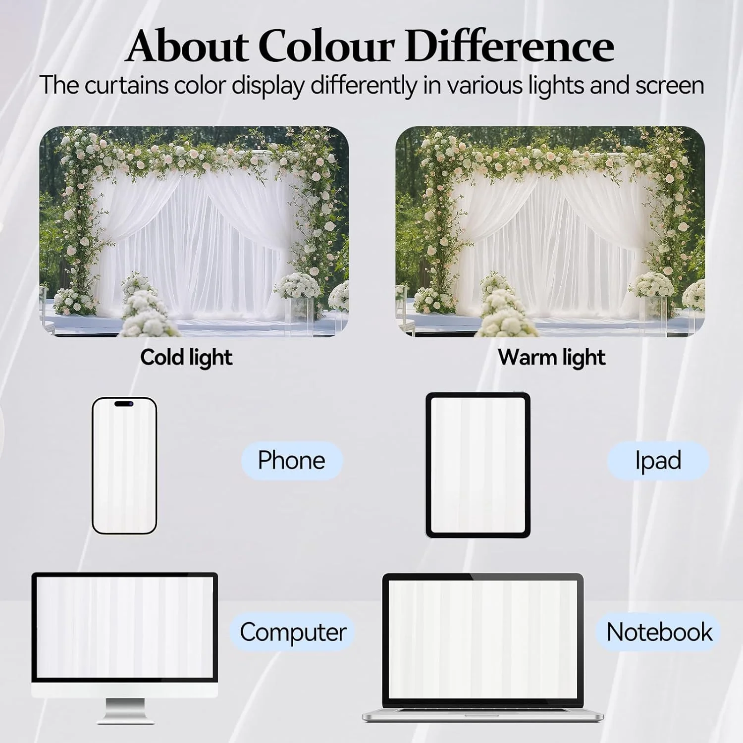 پرده پس زمینه بژ ایمارت، 1.5x3 متر، پارچه حریر برای تزئینات صحنه عروسی و مهمانی ها، پارچه پس زمینه نرم و لطیف برای عکاسی جشن تولد و نوزاد