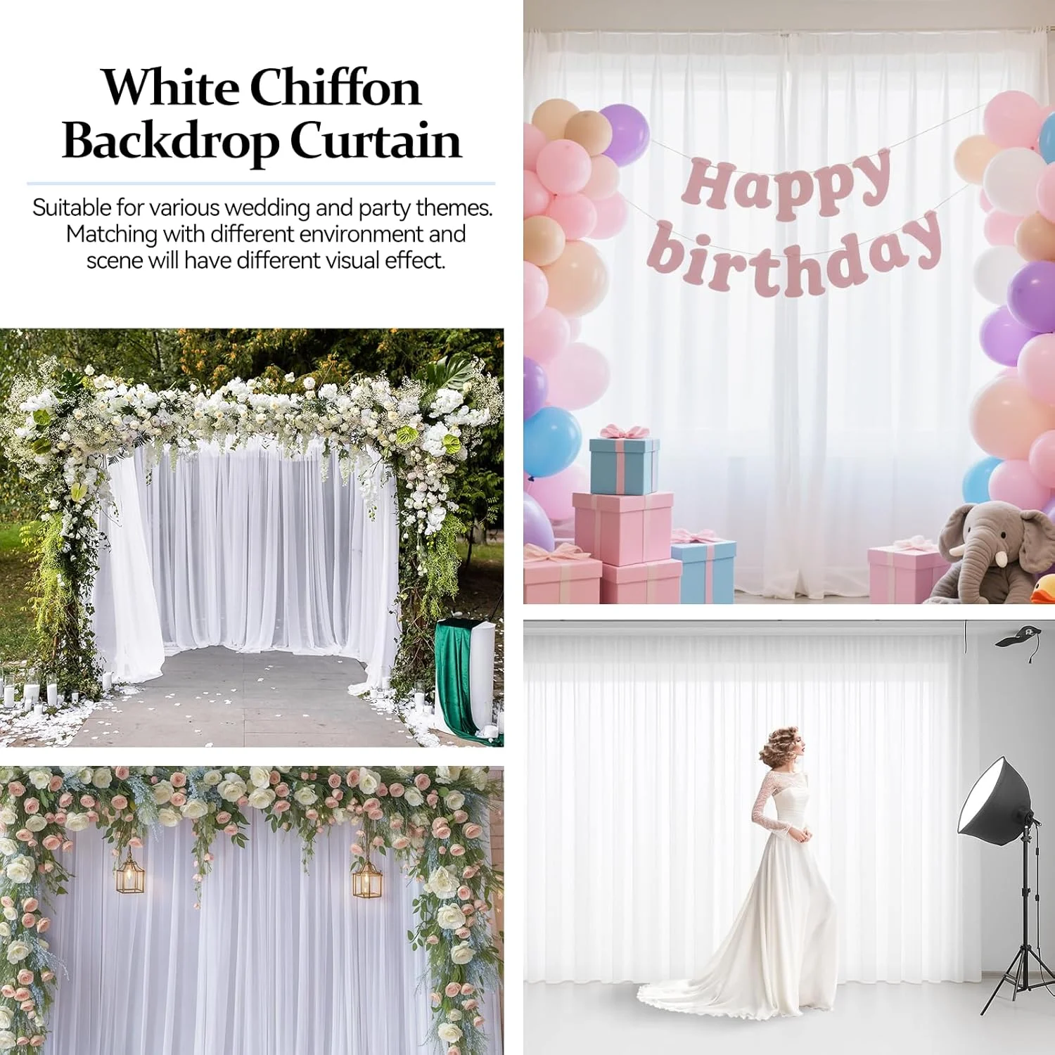 پرده پس زمینه بژ ایمارت، 1.5x3 متر، پارچه حریر برای تزئینات صحنه عروسی و مهمانی ها، پارچه پس زمینه نرم و لطیف برای عکاسی جشن تولد و نوزاد