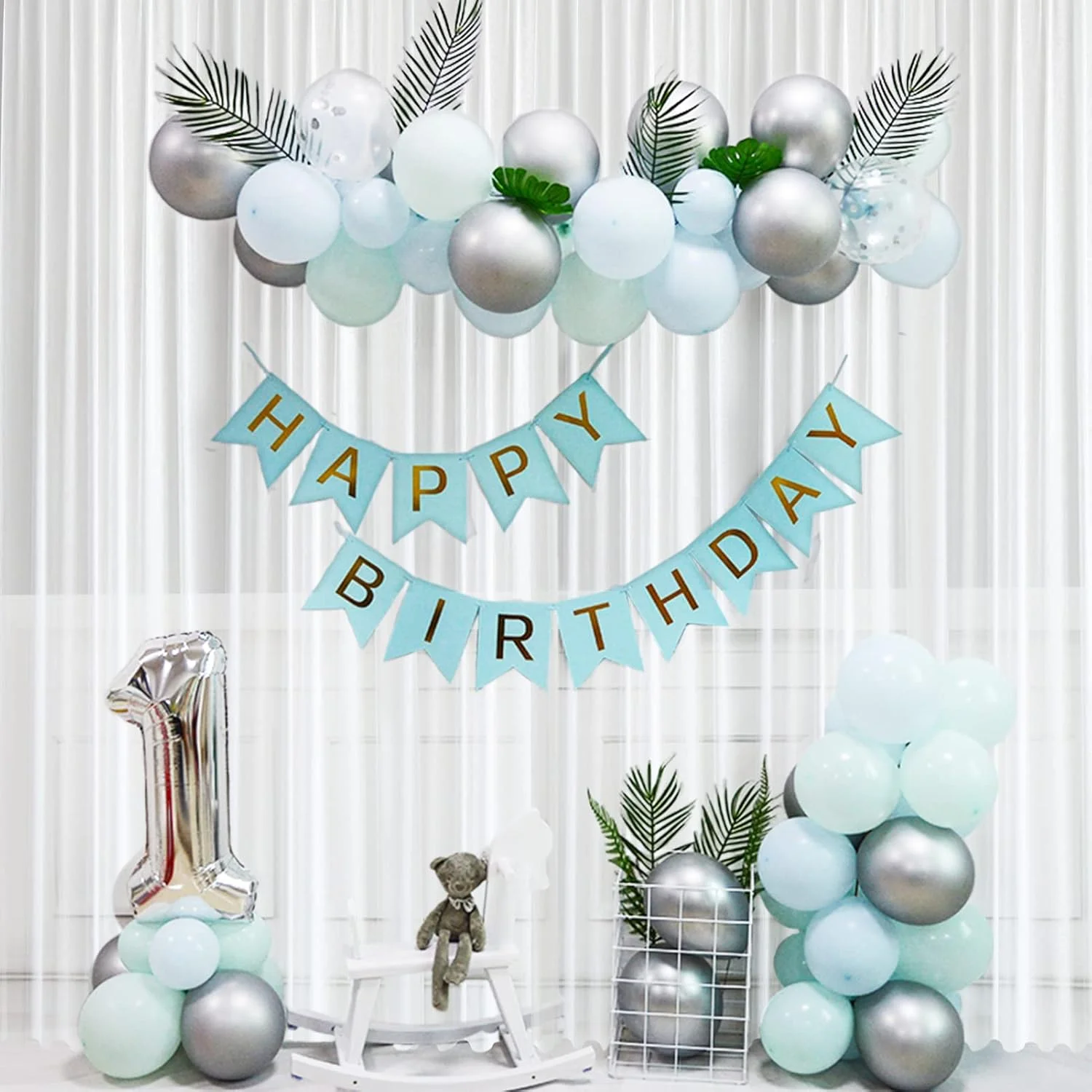 پرده پس زمینه سفید EMART، 3 در 3 متر / 10 در 10 فوت پارچه توری شیفون برای تزئینات صحنه عروسی مهمانی ها، پارچه پس زمینه نرم و صاف برای عکاسی جشن تولد نوزاد