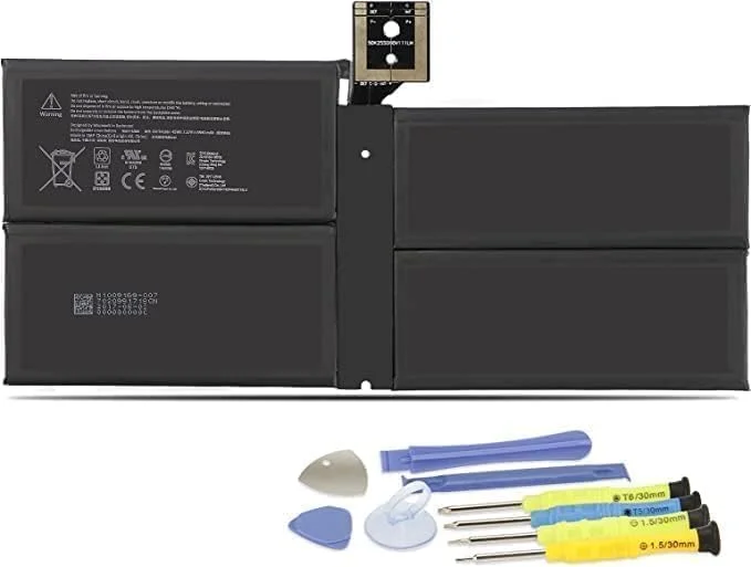 باتری جدید برای تبلت های جداشدنی 2 در 1 مایکروسافت سرفیس پرو 5 (1796) و سرفیس پرو 6 (1807، 1809). مدل G3HTA038H، 7.57 ولت، 45 وات ساعت، سازگار با DYNM02