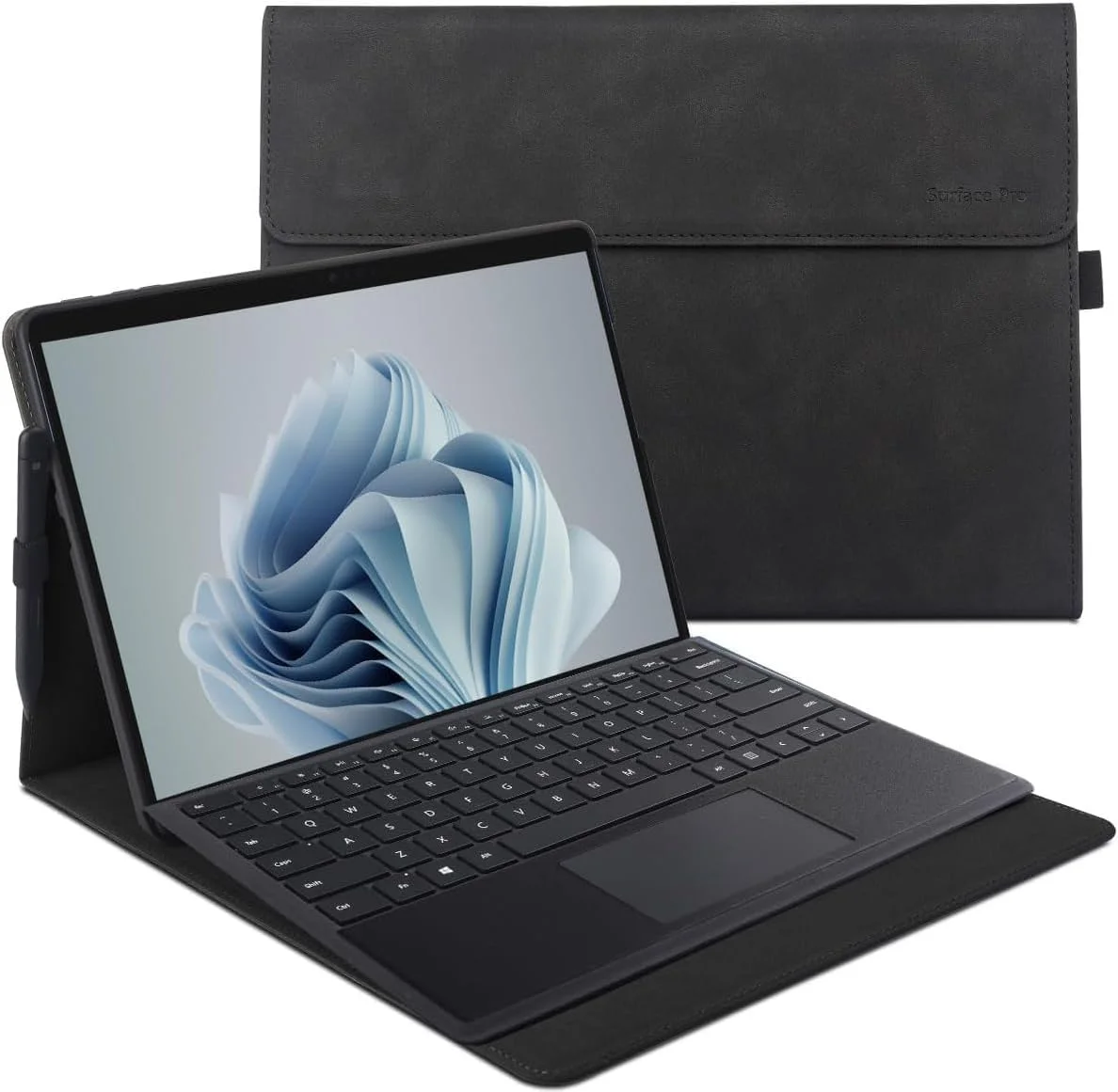 کیف محافظ تبلت مایکروسافت Surface Go 4/3/2/1، کاور مقاوم در برابر ضربه، سازگار با کاور کیبورد، فوق العاده نازک و سبک با قابلیت دفع حرارت (مشکی، مایکروسافت Surface Go 4/3/2/1)