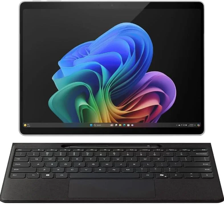 سرفیس پرو 11 مایکروسافت 13 اینچی 120 هرتز 2 در 1 Copilot+ PC تبلت Wi-Fi، Qualcomm Snapdragon X Elite 3.4GHz، رم 32 گیگابایتی، SSD 1 ترابایتی، ویندوز 11 هوم، پلاتینیوم [VZU-00001]