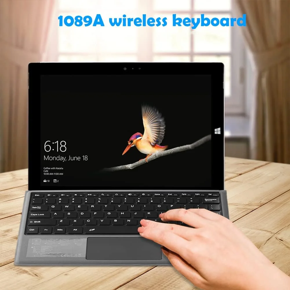 کیبورد قابل حمل SKEIDO سازگار با Microsoft Surface Pro 3/4/5/6/7، کیبورد تبلت بلوتوثی 3.0 برای لپ تاپ و کامپیوتر گیمینگ کیبورد قابل حمل SKEIDO سازگار با Microsoft Surface Pro 3/4/5/6/7، کیبورد تبلت بلوتوثی 3.0 برای لپ تاپ و کامپیوتر گیمینگ
