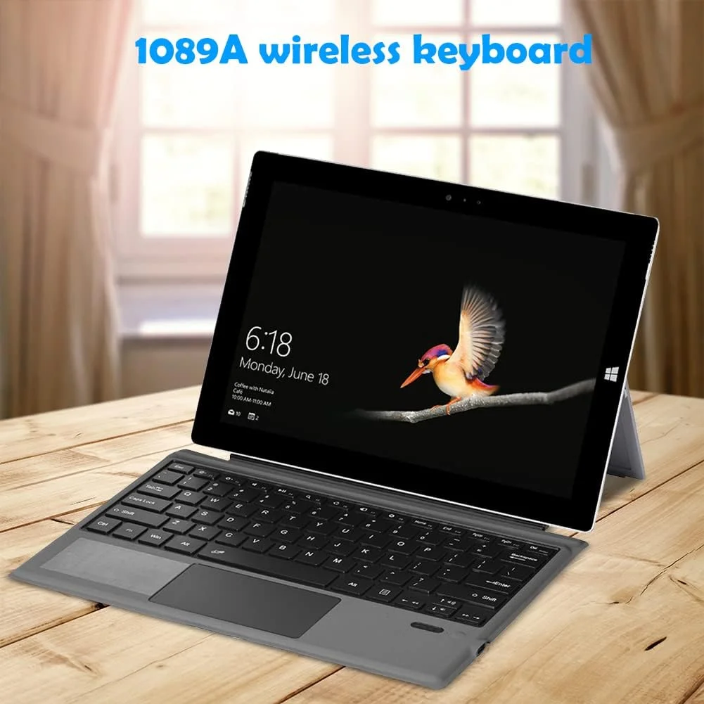 کیبورد قابل حمل SKEIDO سازگار با Microsoft Surface Pro 3/4/5/6/7، کیبورد تبلت بلوتوثی 3.0 برای لپ تاپ و کامپیوتر گیمینگ کیبورد قابل حمل SKEIDO سازگار با Microsoft Surface Pro 3/4/5/6/7، کیبورد تبلت بلوتوثی 3.0 برای لپ تاپ و کامپیوتر گیمینگ