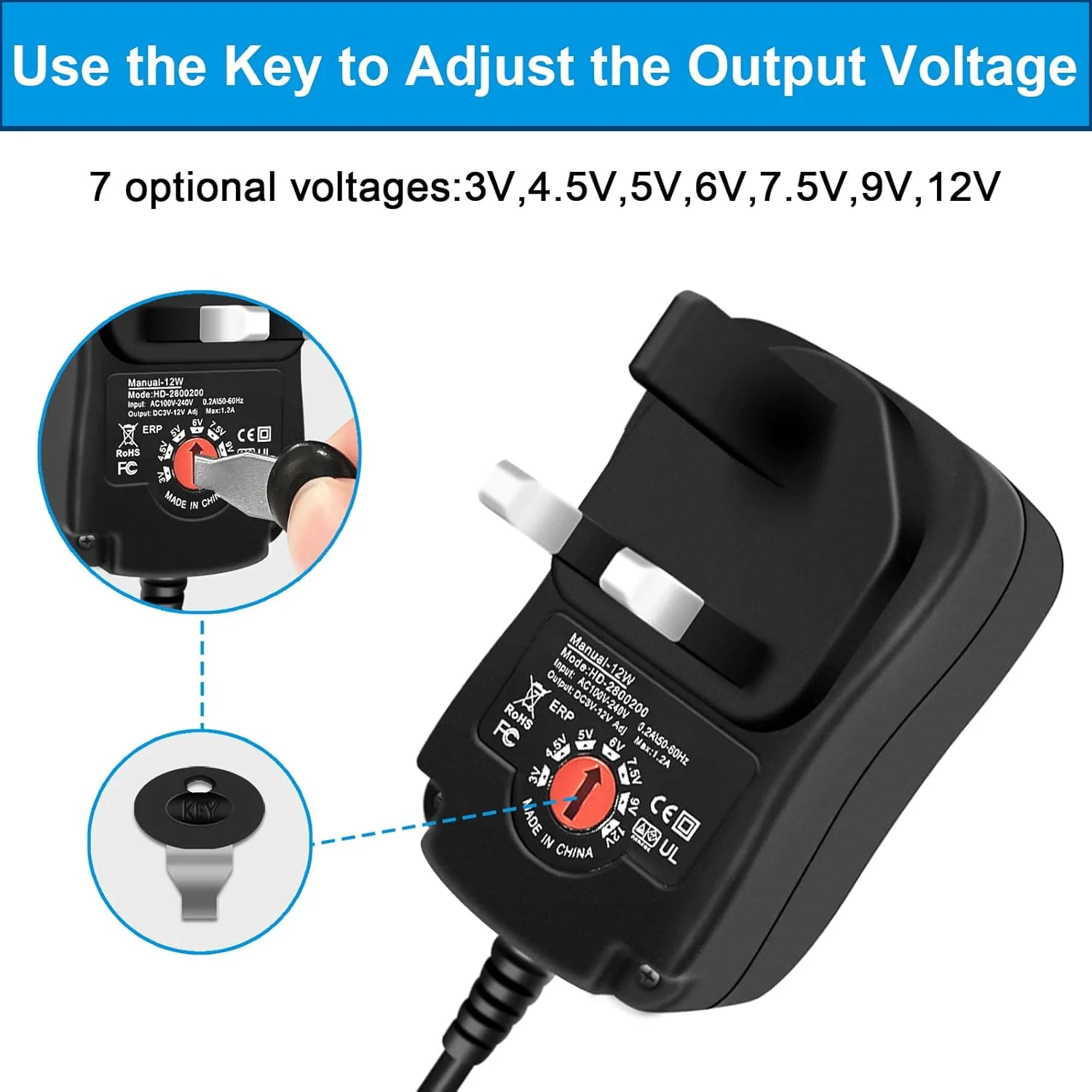 آداپتور برق جهانی، آداپتورهای AC منبع تغذیه DC چند ولتاژ 3V 4.5V 5V 6V 7.5V 9V 12V 1A با 8 سر برای دستگاه های الکترونیکی چراغ های نوار LED دوربین مداربسته بلندگوهای جعبه تلویزیون روتر تبلت آداپتور برق جهانی، آداپتورهای AC منبع تغذیه DC چند ولتاژ 3V 4.5V 5V 6V 7.5V 9V 12V 1A با 8 سر برای دستگاه های الکترونیکی چراغ های نوار LED دوربین مداربسته بلندگوهای جعبه تلویزیون روتر تبلت