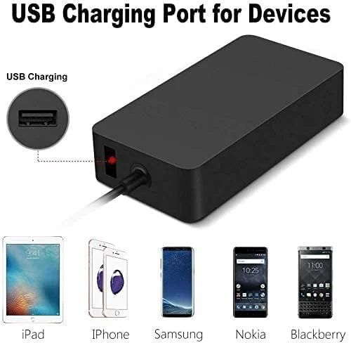 شارژر DEFUXINI Surface Pro 2، آداپتور شارژر جایگزین 12 ولت/3.6 آمپر 48 وات سازگار با Microsoft Surface Pro 2، Surface Pro و Surface RT، تبلت Surface 2 - دوشاخه UK