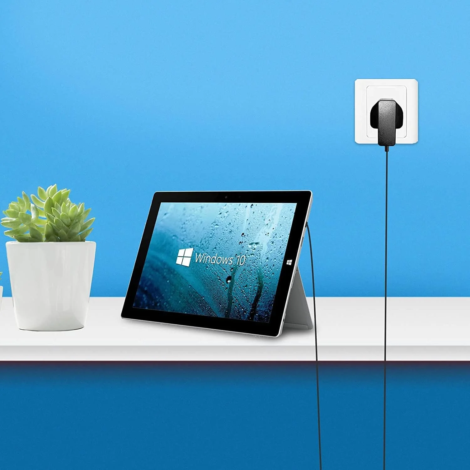 منبع تغذیه شارژر AWDOAJOI سازگار با تبلت های Microsoft Surface 3، آداپتور 13 وات 5.2 ولت 2.5 آمپر، مشکی قابل حمل با کابل 1.5 متری دارای گواهینامه UKCA
