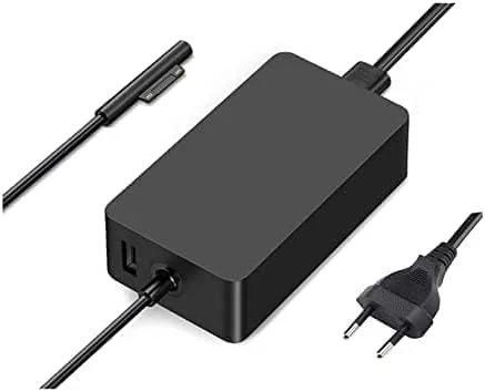 شارژر جدید 44 واتی جایگزین فکتوتک سرفیس پرو، شارژر لپ تاپ/تبلت مایکروسافت سرفیس پرو، سازگار با سرفیس پرو X/3/4/5/6/7، سرفیس بوک، آداپتور منبع تغذیه سرفیس گو/3/2/1