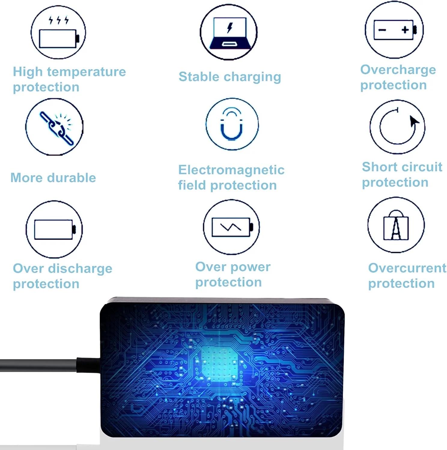 آداپتور برق 65 واتی سرفیس پرو، سازگار با Microsoft Surface Pro 3/4/5/6/7/X، Surface Laptop 1 2 3 Surface Go 1 2 Surface Book آداپتور برق 65 واتی سرفیس پرو، سازگار با Microsoft Surface Pro 3/4/5/6/7/X، Surface Laptop 1 2 3 Surface Go 1 2 Surface Book