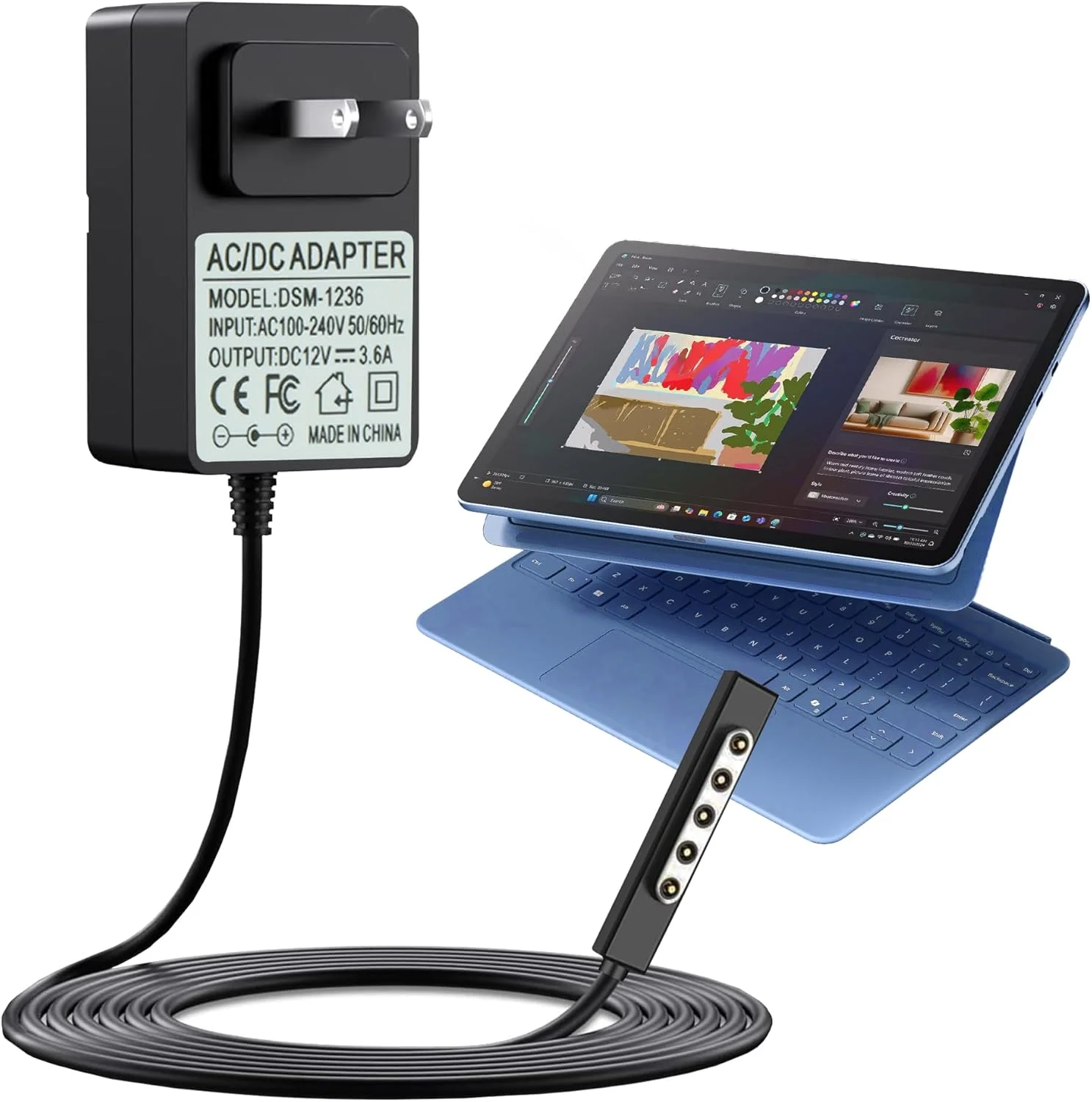 شارژر دیواری خانگی WirelessFinest جایگزین آداپتور برق تبلت های مایکروسافت Surface 2 RT Pro 1 2