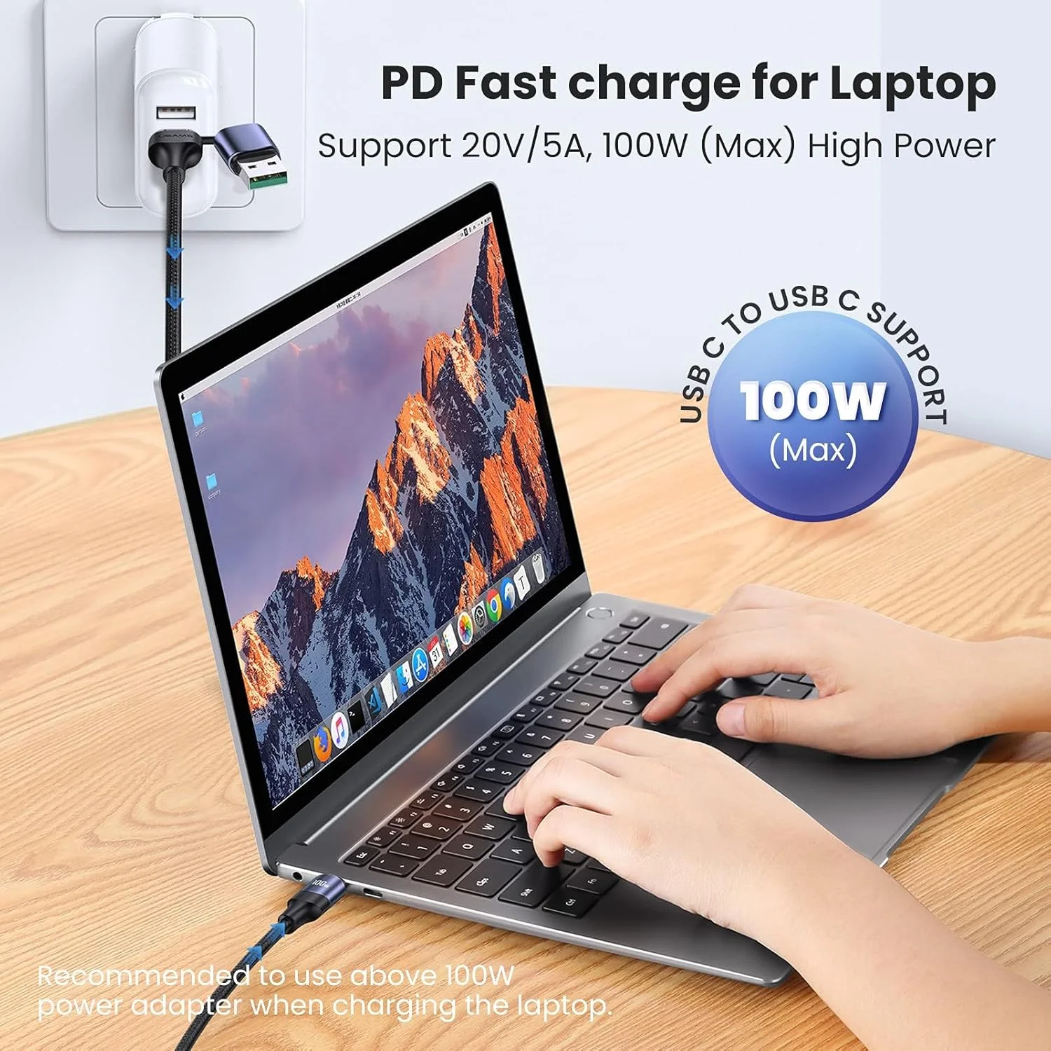 کابل شارژ چند منظوره 100 واتی USB C به همراه QC 5A 2 در 1 USB A به پورت PD نوع C و سیم شارژ سریع بافته شده 3 در 1، با کانکتورهای Type C/Micro، آداپتور شارژر همگام سازی جهانی برای لپ تاپ/تبلت/تلفن کابل شارژ چند منظوره 100 واتی USB C به همراه QC 5A 2 در 1 USB A به پورت PD نوع C و سیم شارژ سریع بافته شده 3 در 1، با کانکتورهای Type C/Micro، آداپتور شارژر همگام سازی جهانی برای لپ تاپ/تبلت/تلفن