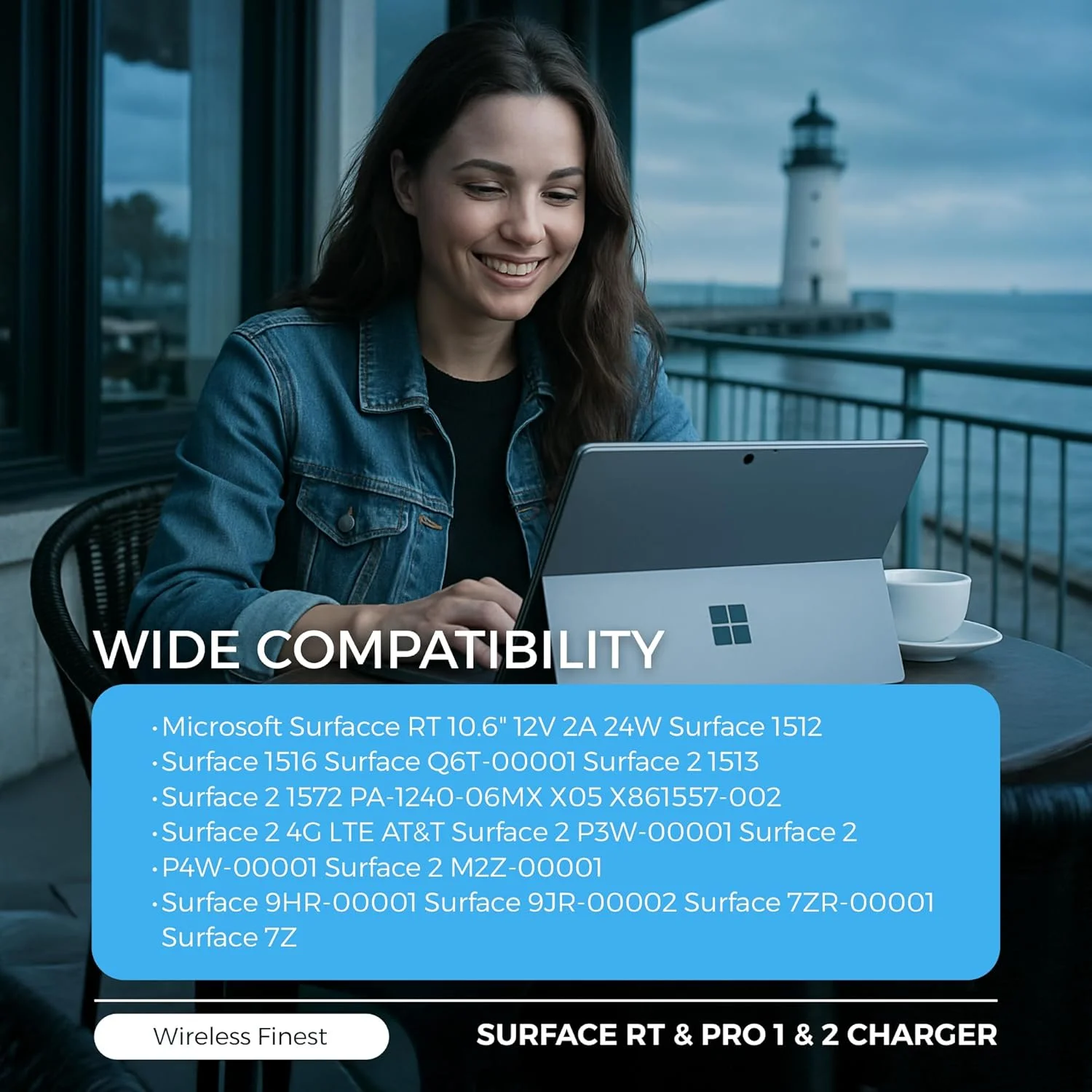 شارژر دیواری خانگی WirelessFinest جایگزین آداپتور برق تبلت های مایکروسافت Surface 2 RT Pro 1 2 شارژر دیواری خانگی WirelessFinest جایگزین آداپتور برق تبلت های مایکروسافت Surface 2 RT Pro 1 2