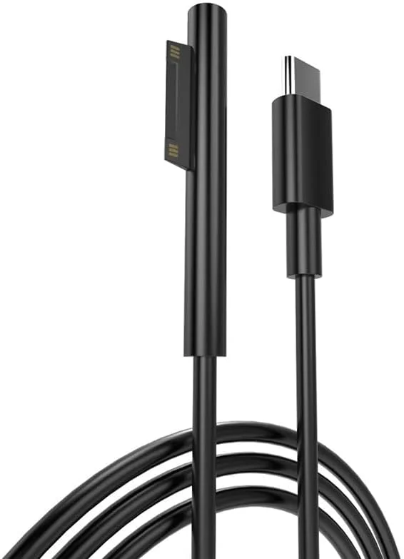 کابل شارژ 1.8 متری/6 فوتی Surface Connect به USB-C با ولتاژ 15V/3A سازگار با Microsoft Surface Pro 3/4/5/6/7/ Surface Laptop 3/2/1/Surface Go/Surface Book1/2/3
