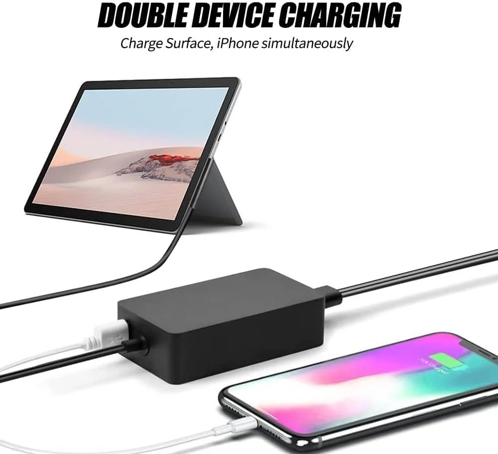 شارژر 65 واتی سرفیس پرو برای Microsoft Surface Pro 10 9 8 7 6 5 4 3 Surface Laptop / Studio/Go 7 6 5 4 3 2 1 Surface Go 4 3 2 1 Surface Book تبلت نوت بوک آداپتور برق شارژر 65 واتی سرفیس پرو برای Microsoft Surface Pro 10 9 8 7 6 5 4 3 Surface Laptop / Studio/Go 7 6 5 4 3 2 1 Surface Go 4 3 2 1 Surface Book تبلت نوت بوک آداپتور برق