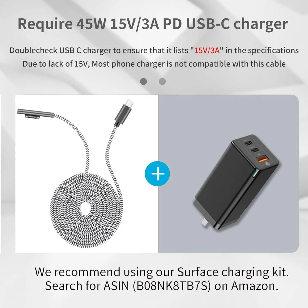کابل شارژ USB-C به Surface Connect با روکش نایلونی بافته شده Sisyphy (1.8 متری طرح گورخری)، نیازمند شارژر USB-C با توان 45 وات 15 ولت/3 آمپر، سازگار با Microsoft Surface Pro 7/6/5/4/3 Go 3/2/1 Laptop کابل شارژ USB-C به Surface Connect با روکش نایلونی بافته شده Sisyphy (1.8 متری طرح گورخری)، نیازمند شارژر USB-C با توان 45 وات 15 ولت/3 آمپر، سازگار با Microsoft Surface Pro 7/6/5/4/3 Go 3/2/1 Laptop