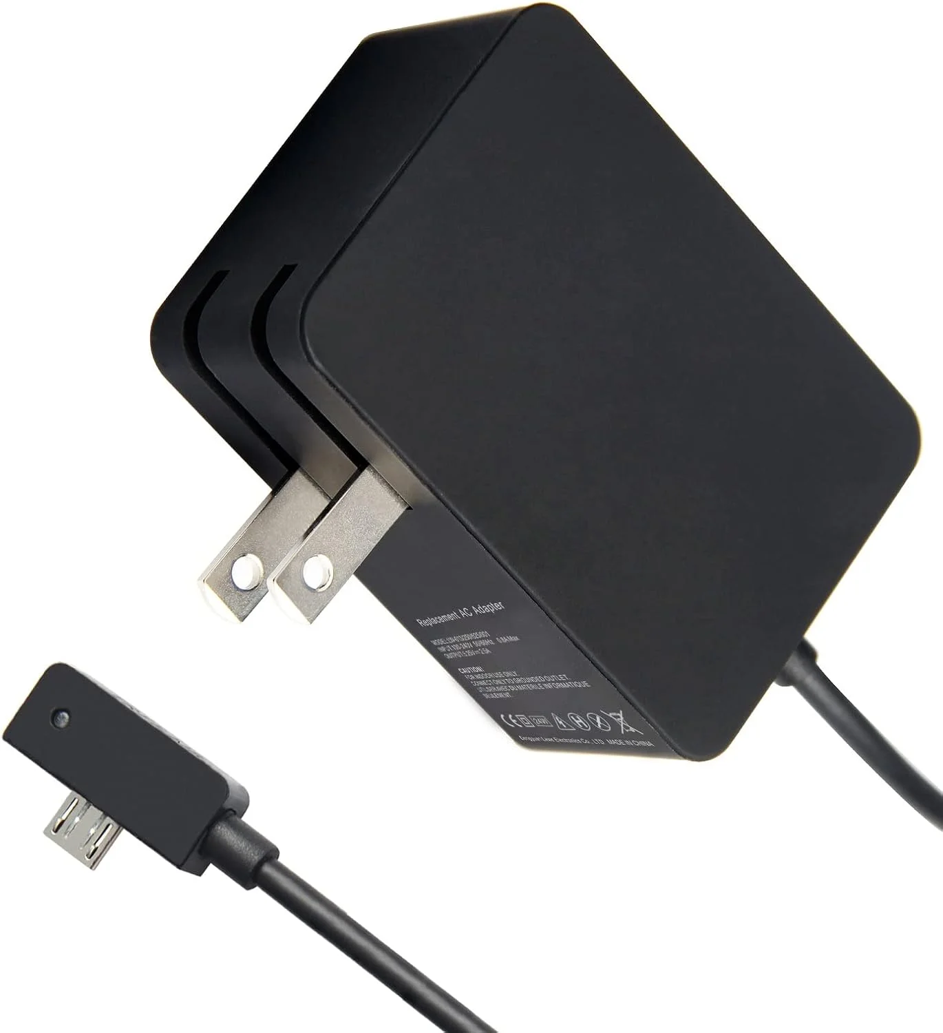 آداپتور برق 13 وات 5.2 ولت 2.5 آمپر مناسب سرفیس 3 مدل 1623 1624 1645 به همراه شارژر USB و کابل شارژ