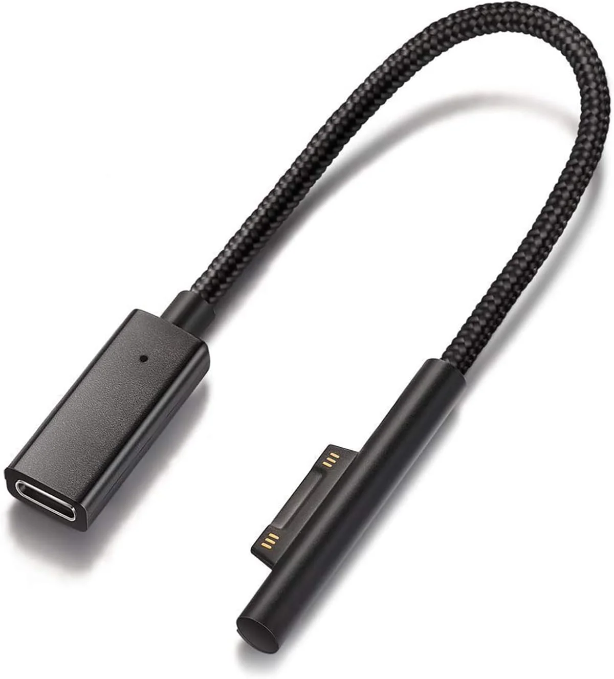 کابل شارژ تبدیل Surface به USB-C با روکش نایلونی Sisyphy، نیازمند شارژر 45W 15V3A USBC PD، سازگار با Microsoft Pro7 Pro6 Pro5 Pro4 Pro3 Laptop2 Go2
