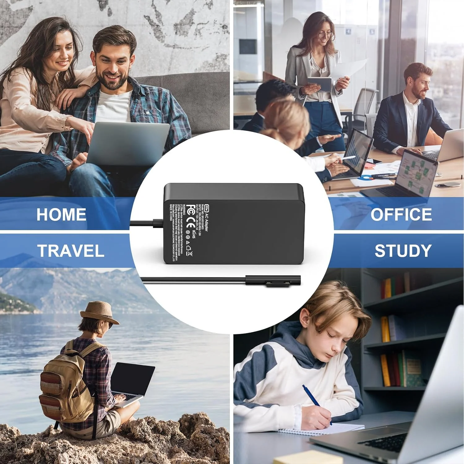 شارژر 65 واتی Jippofu سازگار با Microsoft Surface Pro 11 10 9 8 7+ 7 6 5 4 3 X Windows Surface Laptop 7 6 5 4 3 2 1 Go 4 3 2 1 Book 3 2 1 آداپتور برق پورت USB شارژ 5V 1A شارژر 65 واتی Jippofu سازگار با Microsoft Surface Pro 11 10 9 8 7+ 7 6 5 4 3 X Windows Surface Laptop 7 6 5 4 3 2 1 Go 4 3 2 1 Book 3 2 1 آداپتور برق پورت USB شارژ 5V 1A