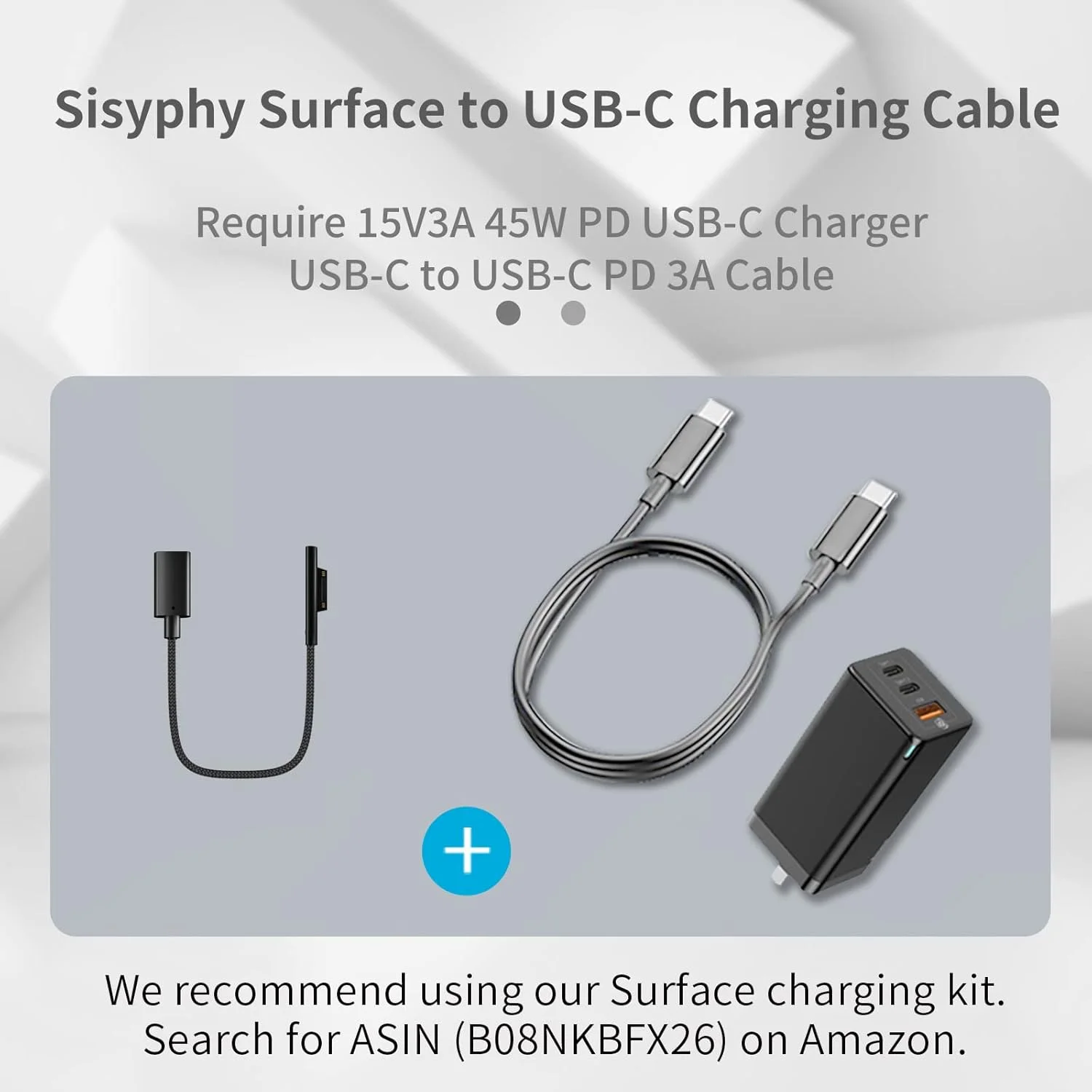 کابل شارژ تبدیل Surface به USB-C با روکش نایلونی Sisyphy، نیازمند شارژر 45W 15V3A USBC PD، سازگار با Microsoft Pro7 Pro6 Pro5 Pro4 Pro3 Laptop2 Go2 کابل شارژ تبدیل Surface به USB-C با روکش نایلونی Sisyphy، نیازمند شارژر 45W 15V3A USBC PD، سازگار با Microsoft Pro7 Pro6 Pro5 Pro4 Pro3 Laptop2 Go2