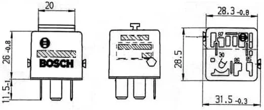 رله خودرویی بوش Bosch 0332019456 رله خودرویی بوش Bosch 0332019456