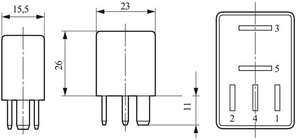 رله های میکرو تعویض بوش 0332201107 - 5 پین، 12 ولت، 30/10 آمپر رله های میکرو تعویض بوش 0332201107 - 5 پین، 12 ولت، 30/10 آمپر