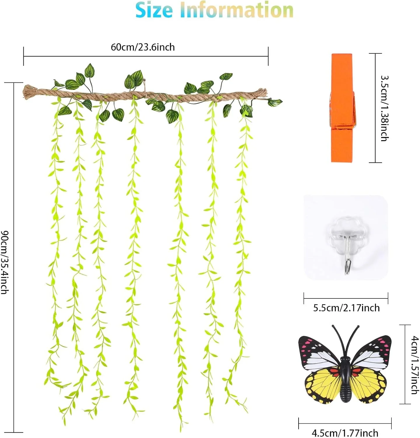آویز دیواری نمایش عکس KASTWAVE با برگ های مصنوعی، نگهدارنده عکس مکرومه، سازمان دهنده عکس بوهو برای تزئین دیوار، با 25 گیره چوبی، برای خانه، دفتر، کلاس، مهمانی، عروسی آویز دیواری نمایش عکس KASTWAVE با برگ های مصنوعی، نگهدارنده عکس مکرومه، سازمان دهنده عکس بوهو برای تزئین دیوار، با 25 گیره چوبی، برای خانه، دفتر، کلاس، مهمانی، عروسی