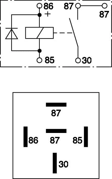 رله مینیاتوری بوش 0332019155، 12 ولت 30 آمپر، 2x87، IP5K4، دمای عملیاتی از 40- درجه سانتیگراد تا 100 درجه سانتیگراد، رله 5 پین با دیود و براکت رله رله مینیاتوری بوش 0332019155، 12 ولت 30 آمپر، 2x87، IP5K4، دمای عملیاتی از 40- درجه سانتیگراد تا 100 درجه سانتیگراد، رله 5 پین با دیود و براکت رله
