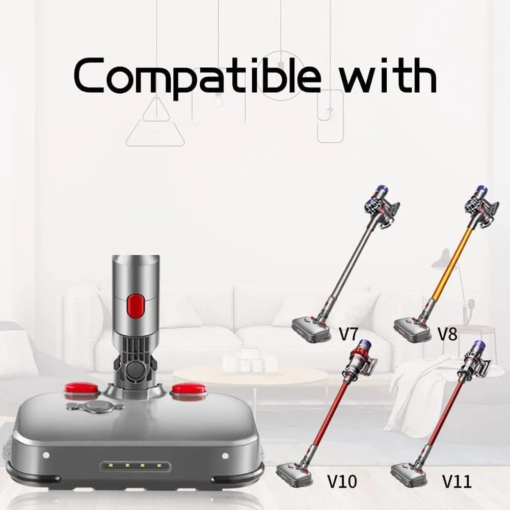 سری تی برقی KASTWAVE برای جاروبرقی های Dyson V7 V8 V11 V10، سری تمیز کننده تی خشک و مرطوب، ترکیب جاروبرقی و تی کشی، اتصال کف چوبی با 6 پد تی قابل شستشو