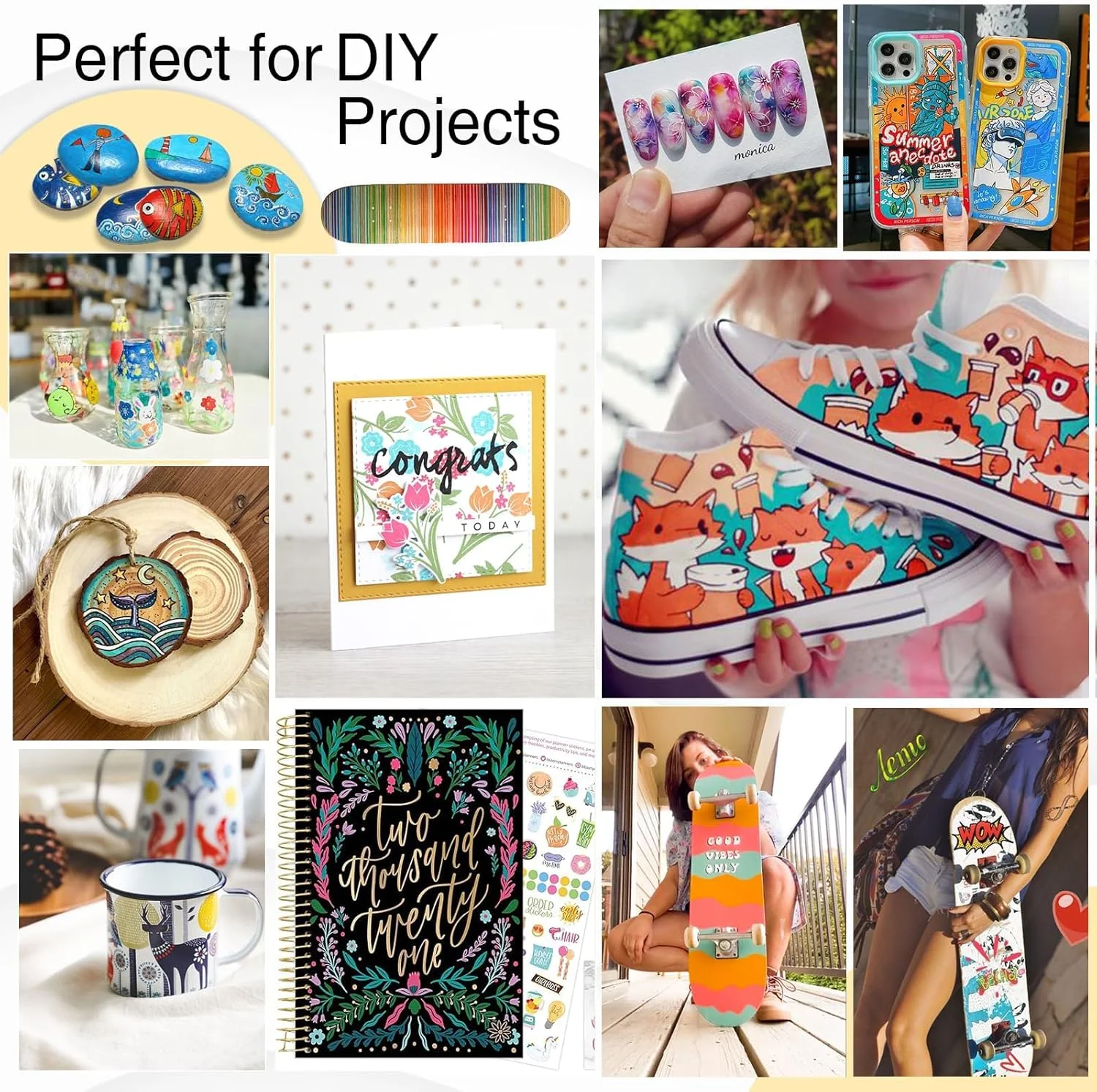 ماژیک اکریلیک KASTWAVE، 12 رنگ، دو سر، قلم رنگ اکریلیک ممتاز، مناسب برای نقاشی روی چوب، سنگ، شیشه، صنایع دستی DIY، بوم و سنگ ماژیک اکریلیک KASTWAVE، 12 رنگ، دو سر، قلم رنگ اکریلیک ممتاز، مناسب برای نقاشی روی چوب، سنگ، شیشه، صنایع دستی DIY، بوم و سنگ