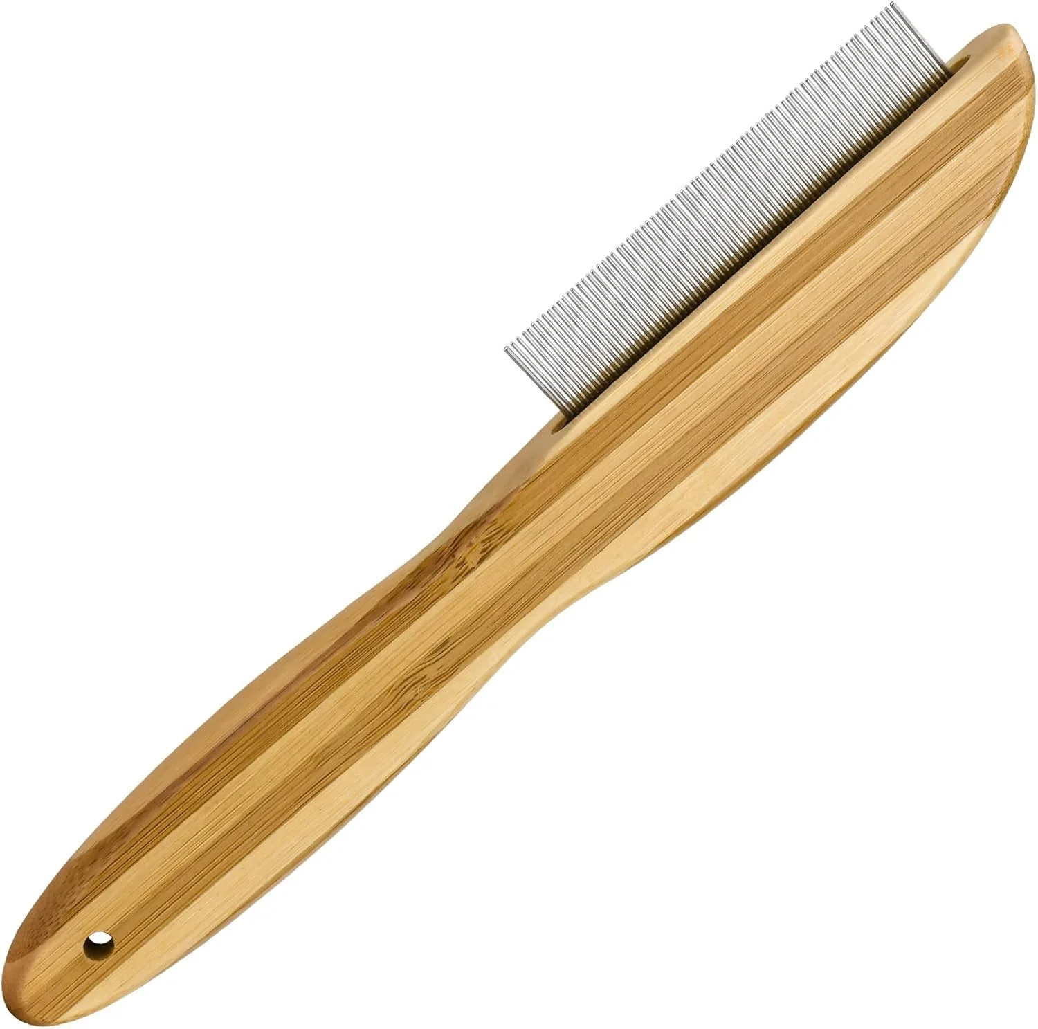 شانه ضد شوره KASTWAVE، شانه دندانه ریز استیل ضد زنگ، شانه چوبی دسته دار برای از بین بردن شوره سر، شانه کک و شپش، برس چند منظوره برای نظافت موی کودکان، بزرگسالان، حیوانات خانگی و سگ