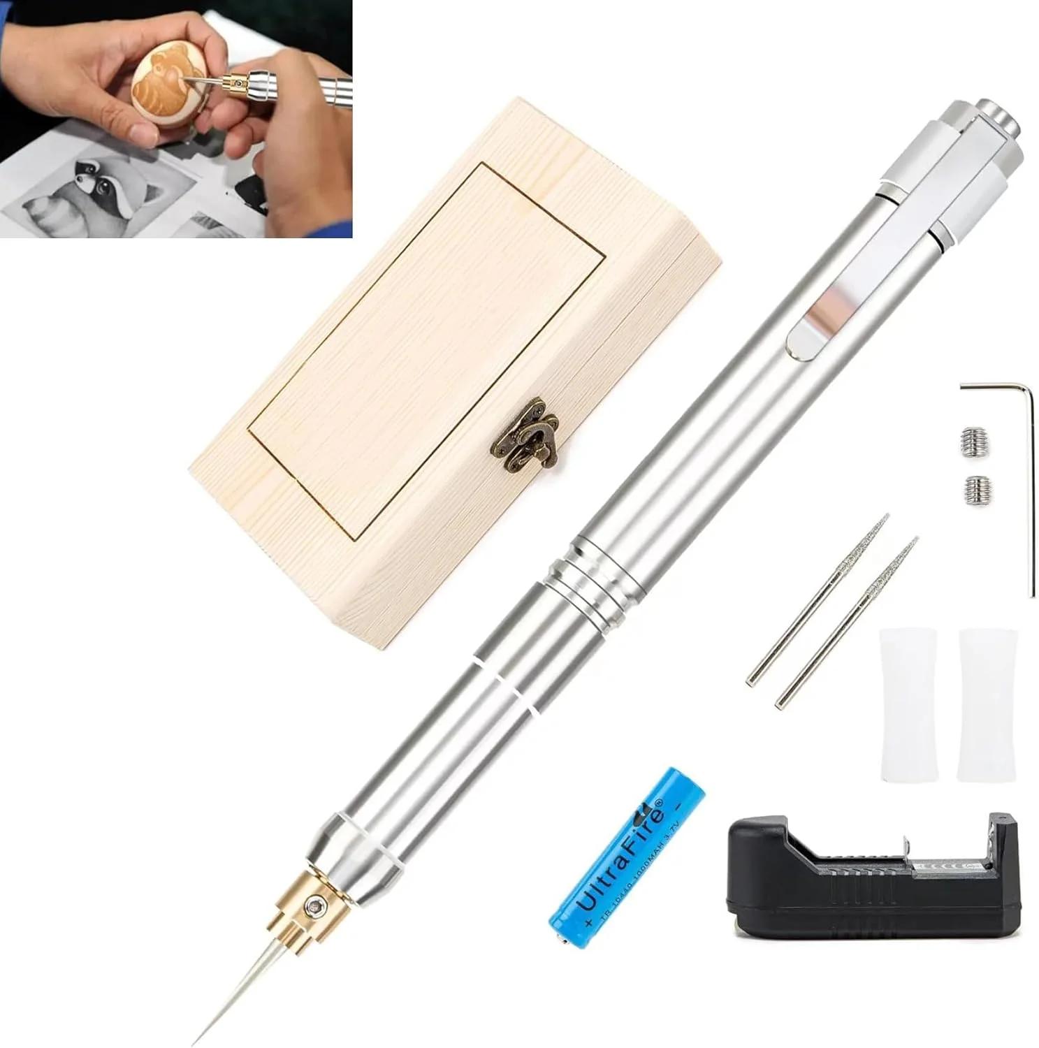 قلم حکاکی شارژی KASTWAVE - ابزار حکاکی دقیق با سرعت بالا برای فلز، چوب، شیشه و موارد دیگر، 35000 دور در دقیقه