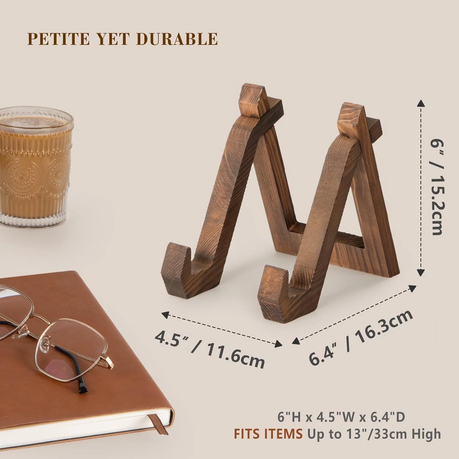 پایه نگهدارنده بشقاب 6 اینچی KASTWAVE، هولدر بشقاب برای نمایش، قاب عکس تزئینی، پایه چوبی برای دیس، پلاک، سینی، پایه قاب عکس جداشدنی به سبک رترو