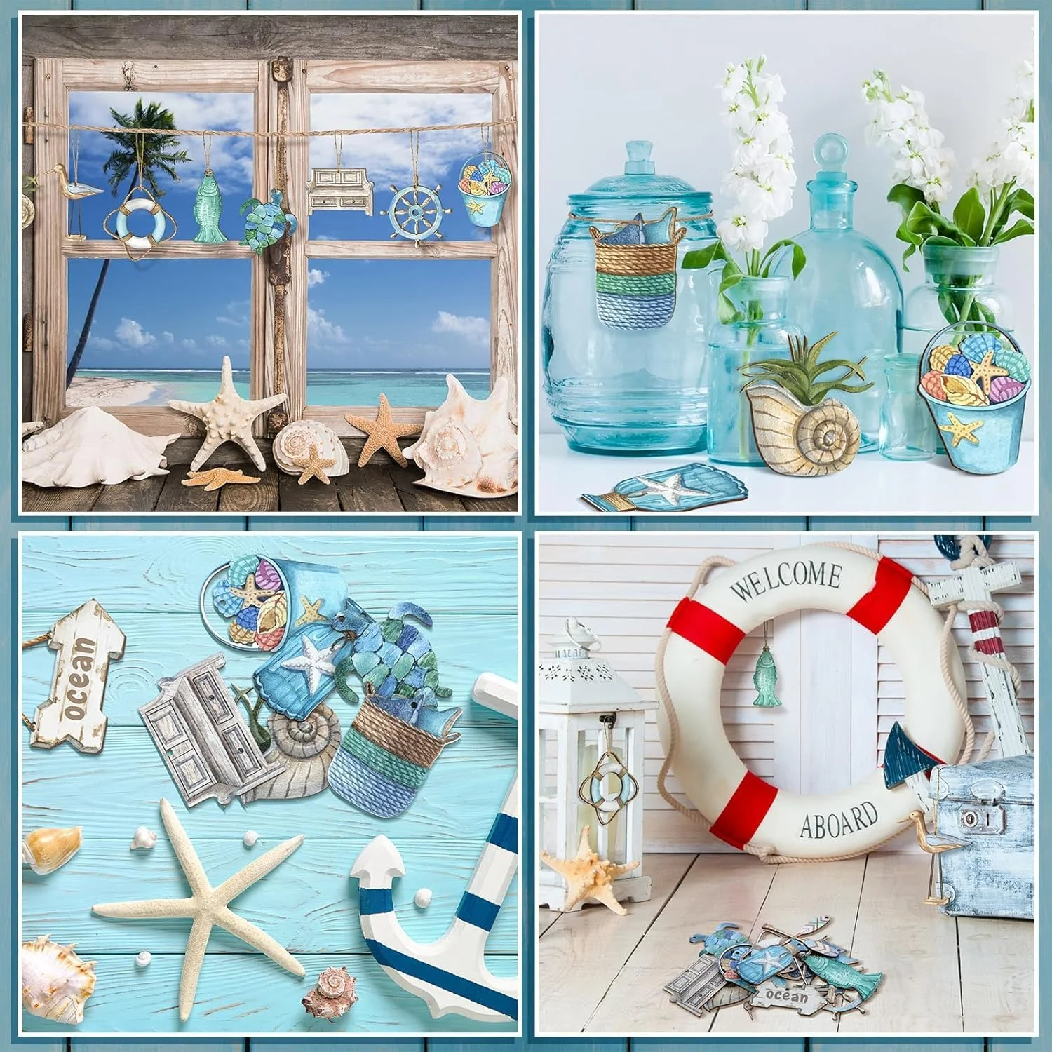 تزئینات چوبی ساحل اقیانوس – تزئینات درخت تابستانی، برش های چوبی دریایی ساحلی، تزئینات آویز ناوبری برای خانه، صنایع دستی درخت کوچک، DIY و دکوراسیون ناوبری (36 عدد) تزئینات چوبی ساحل اقیانوس – تزئینات درخت تابستانی، برش های چوبی دریایی ساحلی، تزئینات آویز ناوبری برای خانه، صنایع دستی درخت کوچک، DIY و دکوراسیون ناوبری (36 عدد)