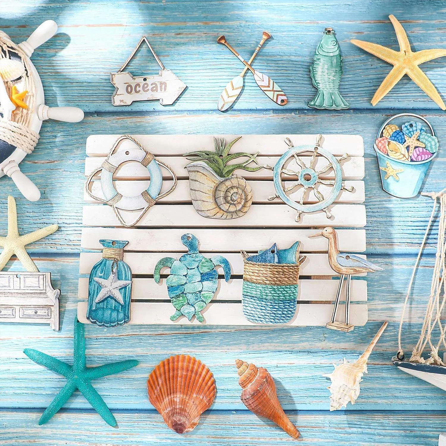 تزئینات چوبی ساحل اقیانوس – تزئینات درخت تابستانی، برش های چوبی دریایی ساحلی، تزئینات آویز ناوبری برای خانه، صنایع دستی درخت کوچک، DIY و دکوراسیون ناوبری (36 عدد) تزئینات چوبی ساحل اقیانوس – تزئینات درخت تابستانی، برش های چوبی دریایی ساحلی، تزئینات آویز ناوبری برای خانه، صنایع دستی درخت کوچک، DIY و دکوراسیون ناوبری (36 عدد)