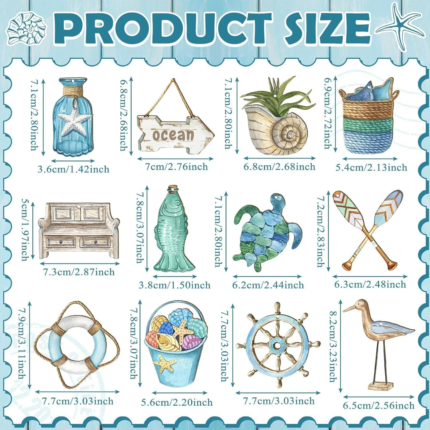 تزئینات چوبی ساحل اقیانوس – تزئینات درخت تابستانی، برش های چوبی دریایی ساحلی، تزئینات آویز ناوبری برای خانه، صنایع دستی درخت کوچک، DIY و دکوراسیون ناوبری (36 عدد) تزئینات چوبی ساحل اقیانوس – تزئینات درخت تابستانی، برش های چوبی دریایی ساحلی، تزئینات آویز ناوبری برای خانه، صنایع دستی درخت کوچک، DIY و دکوراسیون ناوبری (36 عدد)