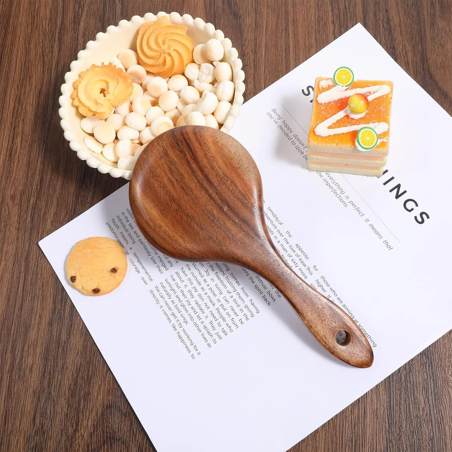 ست 2 عددی قاشق چوبی برنج برای پخت و پز، ابزار آشپزخانه مقاوم در برابر حرارت و نچسب از جنس چوب ساج، مناسب برای هم زدن، سرو برنج، سالاد، سوپ و پاستا، طول 19 سانتی متر ست 2 عددی قاشق چوبی برنج برای پخت و پز، ابزار آشپزخانه مقاوم در برابر حرارت و نچسب از جنس چوب ساج، مناسب برای هم زدن، سرو برنج، سالاد، سوپ و پاستا، طول 19 سانتی متر