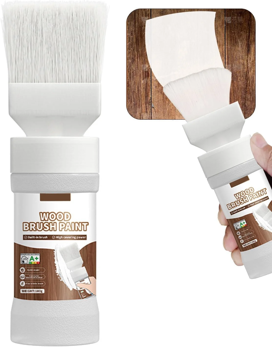 قلم رنگ لمسی چوبی KASTWAVE، رنگ تعمیر دیوار 100 میلی لیتری برای سطوح مختلف، بازسازی سریع برای دیوارها، درها، کابینت ها، مبلمان و سطوح چوبی