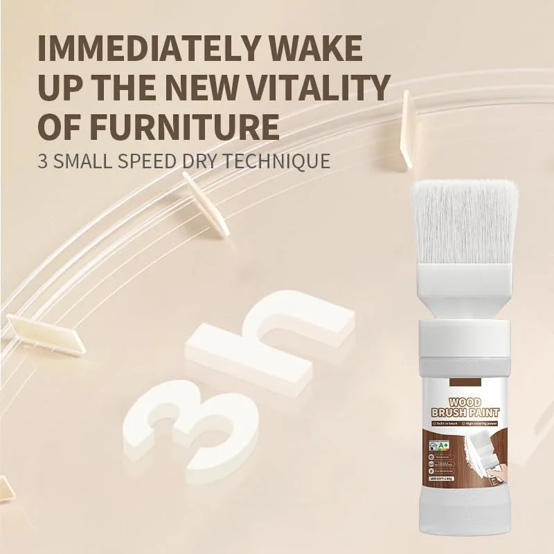 قلم رنگ لمسی چوبی KASTWAVE، رنگ تعمیر دیوار 100 میلی لیتری برای سطوح مختلف، بازسازی سریع برای دیوارها، درها، کابینت ها، مبلمان و سطوح چوبی