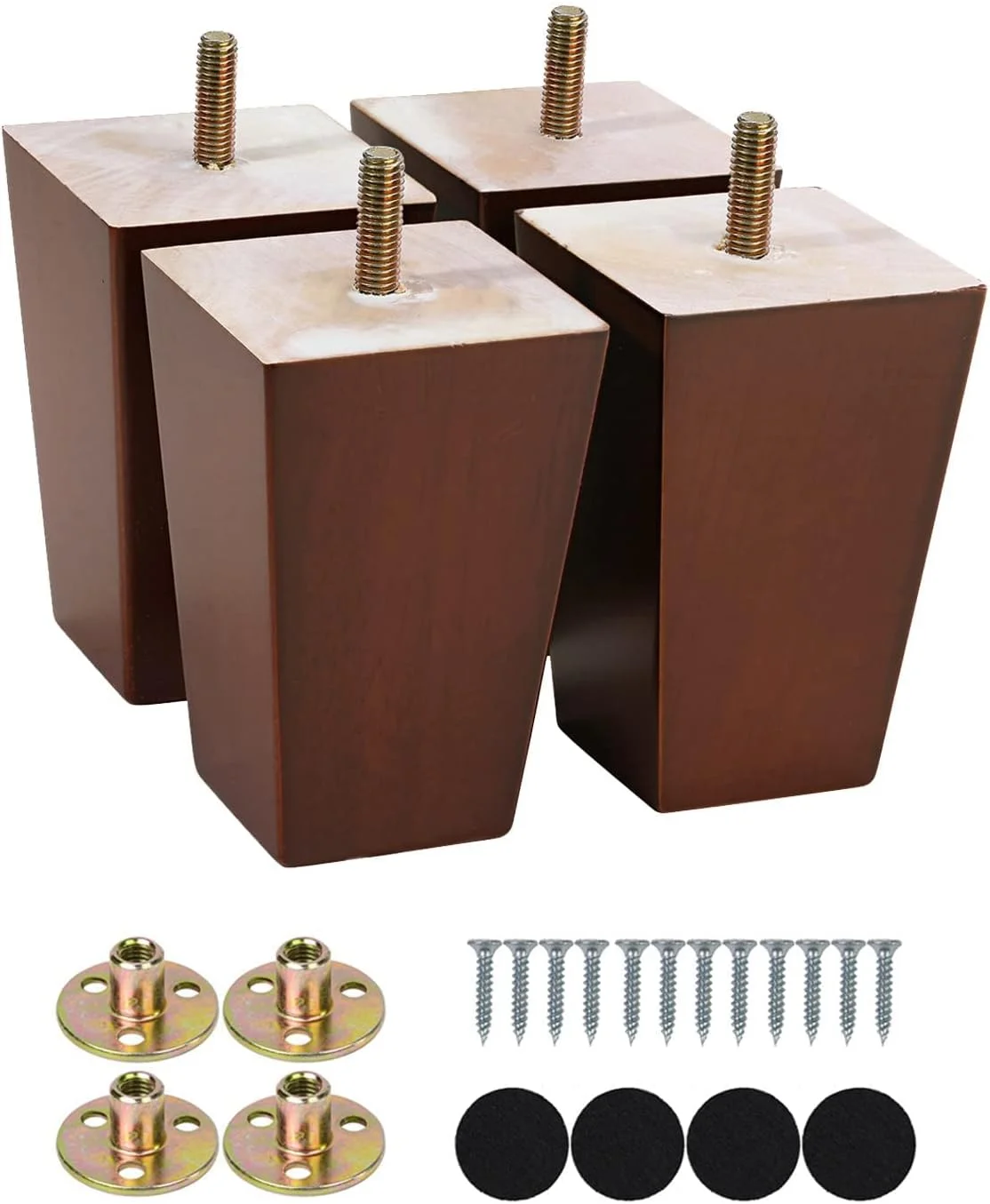 پایه مبلمان چوبی KASTWAVE، بسته 4 عددی پایه های جایگزین مبل برای پروژه های DIY، پایه های اواسط قرن با سوراخ های پیچ از پیش حفر شده، ایده آل برای مبل، کمد، بوفه، میز قهوه (10 سانتی متر، قهوه ای) پایه مبلمان چوبی KASTWAVE، بسته 4 عددی پایه های جایگزین مبل برای پروژه های DIY، پایه های اواسط قرن با سوراخ های پیچ از پیش حفر شده، ایده آل برای مبل، کمد، بوفه، میز قهوه (10 سانتی متر، قهوه ای)