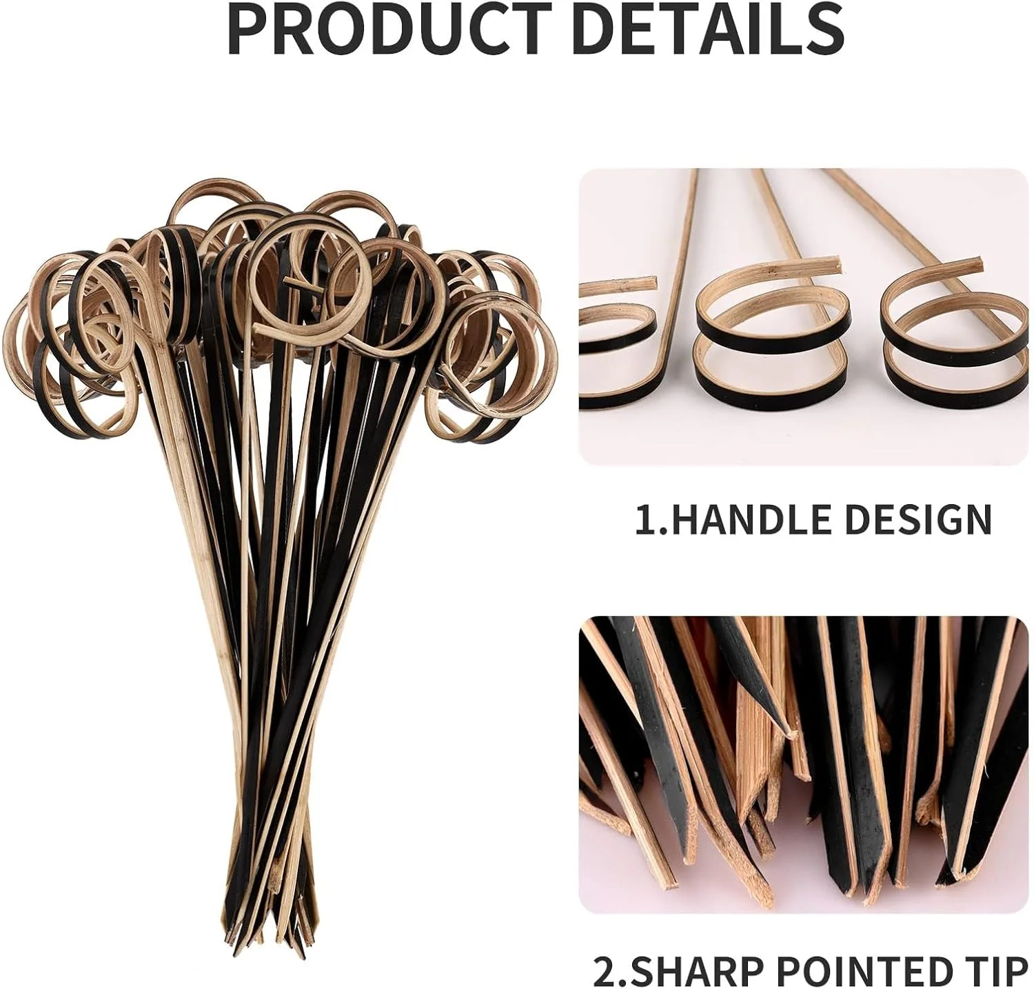 کاست ویو، 100 عدد چوب کوکتل بامبو، چوب میوه ای، خلال دندان چوبی، (12 سانتی متر) مناسب مهمانی، تاپاس، لقمه، اردور، سیخ میوه، باربیکیو، ساندویچ، لوازم جانبی بنتو، چنگال غذا (مشکی) کاست ویو، 100 عدد چوب کوکتل بامبو، چوب میوه ای، خلال دندان چوبی، (12 سانتی متر) مناسب مهمانی، تاپاس، لقمه، اردور، سیخ میوه، باربیکیو، ساندویچ، لوازم جانبی بنتو، چنگال غذا (مشکی)